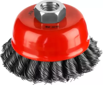 Щетка-крацовка чашечная для УШМ двухрядная MIRAX