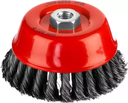 Щетка-крацовка чашечная для УШМ двухрядная MIRAX