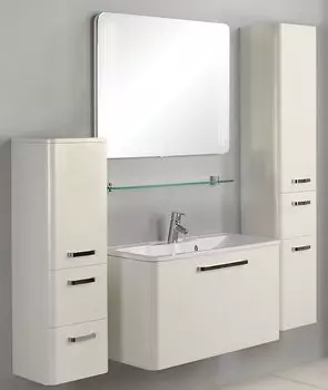 Шкаф-колонна Акватон 1A123803VAG3L Валенсия 1670х340х291, белый жемчуг (левая)