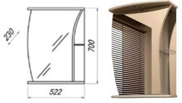 Шкаф-зеркало MELODIA