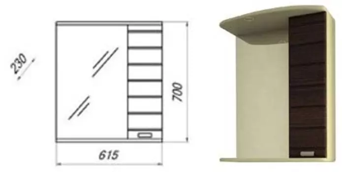 Шкаф-зеркало MELODIA