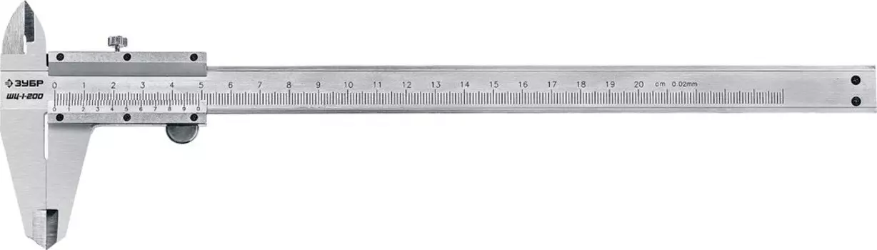 Штангенциркуль Зубр ШЦ-1-200 34514-200 стальной, 200мм