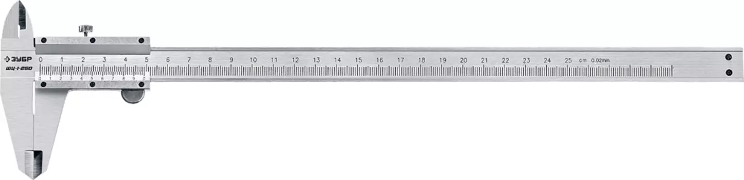 Штангенциркуль Зубр ШЦ-1-250 34514-250 стальной, 250мм