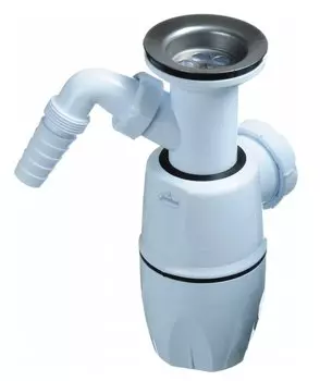 Сифон 1.1/2" х70 с 1 отводом под стир. машину и выпуском S-851