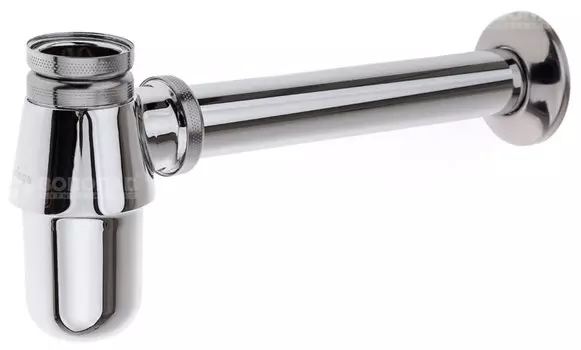 Сифон 1.1/4"х32мм бутылочный без выпуска с трубкой (5753) (хром)