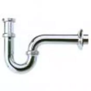 Сифон 1.1/4"х32мм трубный без выпуска (5611) (хром)