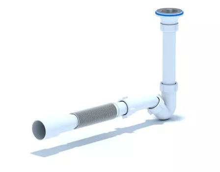 Сифон Ани-пласт BD1016 для биде 1.1/4х32 мм, с гибкой трубой 32х40/50 мм