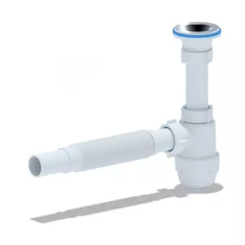 Сифон Ани-Пласт BM1005 1.1/4"х32 mini "Юнг" с гибкой трубой 32х32