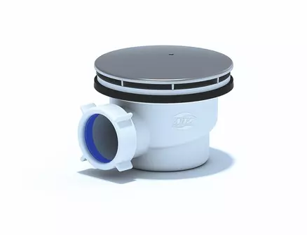 Сифон Ани-пласт E320C для душевого поддона 1.1/2"х90 мм, хром, высота 65 мм