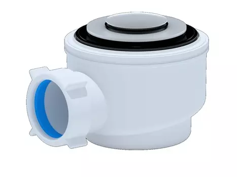 Сифон Ани-пласт E410CLS для душевого поддона 1.1/2"х50/60 мм, клик-клак, хром, сетка