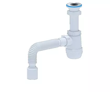 Сифон Ани-пласт Грот A0110 1.1/2"х40 мм, с гибкой трубой 40х50 мм