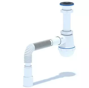 Сифон Ани-Пласт Грот A0115 1.1/2"х40, с гибкой трубой 40х40/50