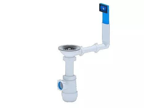 Сифон Ани-пласт Грот А0145 для мойки 3.1/2х40 мм, с переливом