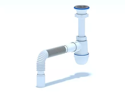 Сифон Ани-пласт С0105 1.1/2"х40 мм, с гибкой трубой 40х40 мм