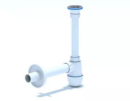 Сифон Ани-пласт С1004 для умывальников 1.1/4"х40мм, с прямой трубой 40 мм