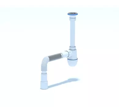 Сифон Ани-пласт С1015 для умывальников 1.1/4"х40 мм, с гибкой трубой 40х40/50 мм