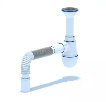 Сифон Ани-пласт Варяг C5005 для мойки 1.1/2"х40 мм, с гофрой на 40 мм