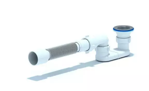 Сифон для душевого поддона Ани-Пласт E015 1.1/2"х40, с гибкой трубой 40х50