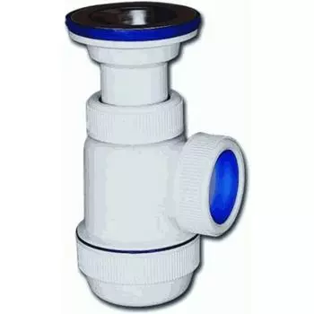 Сифон Вир Пласт Мини Элит 30980672 1.1/2"х40 мм с литым выпуском и нержавеющей чашкой 70 мм