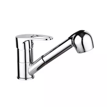 Смеситель для кухни Ростовская мануфактура RMS SL52-014 с выдвижной лейкой, хром