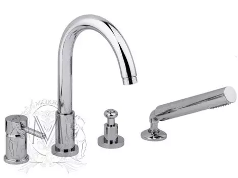 Смеситель на борт ванны на 4 отверстия MIGLIORE