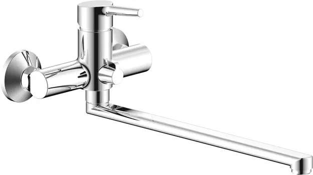 Смеситель для ванны с душем Olive'S Alba 15221AL с длинным изливом, хром