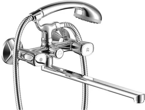 Смеситель для ванны с душем Olive'S Vasco 27221VS с длинным изливом, хром