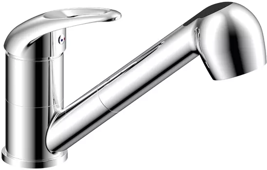 Смеситель для кухни Olive'S Vega 12421VE c выдвижным изливом, хром