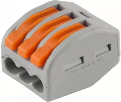 Соединительная клемма Светозар 49190-3 32A 3-х проводная разъемная