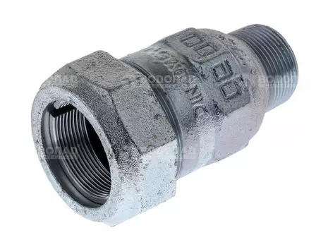 Соединитель обжим (АК) 1.1/4" НР, 10бар, t-80*C, оцинкованный чугун (40,0-42,9мм)