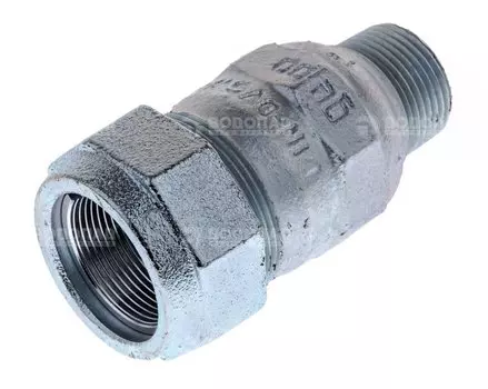 Соединитель обжим (АК) 1" НР, 10бар, t-80*C, оцинкованный чугун (31,4-34,2мм)