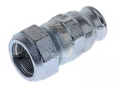 Соединитель обжим (IК) 1" ВР, 10бар, t-80*C, оцинкованный чугун (31,4-34,2мм)