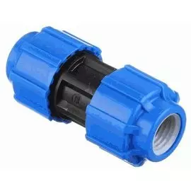 Соединитель ПНД обжим 20х25, 16бар, t-40*C, пластик