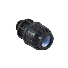 Соединитель ПНД обжим 32х3/4" НР, 16бар, t-40*C, пластик