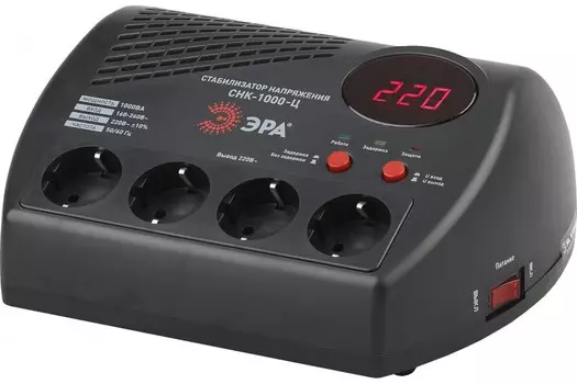 Стабилизатор напряжения Эра СНК-1000-Ц, Б0031072 компактный
