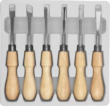 Стамески Зубр Эксперт 18373-H6 фигурные профессиональные, 6 шт.