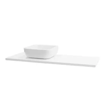 Столешница Акватон Брук 1A204505BC010 120 см (80+40) для 1-ой раковины, белая