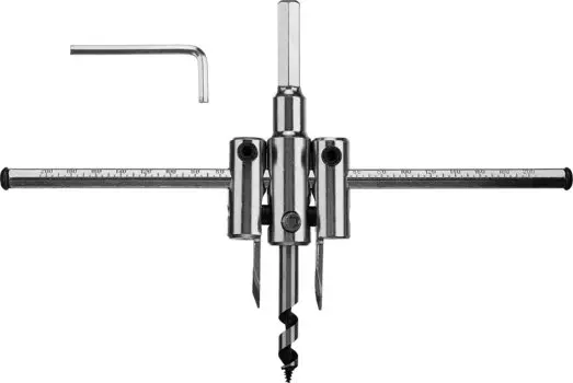 Сверло по дереву Зубр 29440-200 регулируемое, ? 30-200 мм, глубина реза 30 мм
