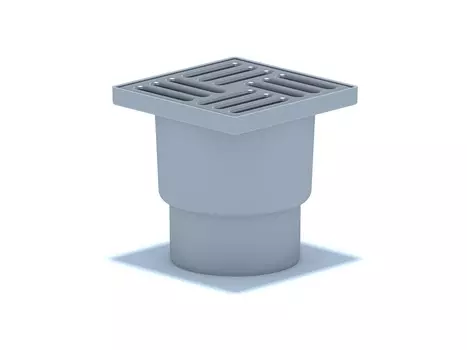 Трап Ани-пласт TA1212 D110 мм, вертикальный слив, нержавеющая решетка 150х150 мм, нерегулируемый, гидрозатвор