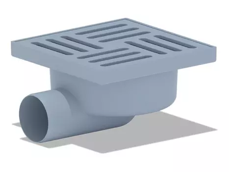 Трап Ани Пласт TA5110 D50 мм, гор. слив, пласт. реш. 150*150мм, нерегулируемый