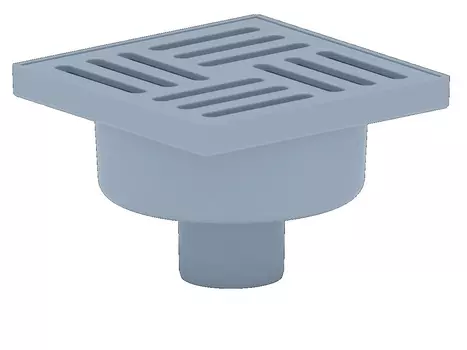 Трап Ани-пласт TA5210 D50 мм, вертикальный слив, пластиковая решетка 150х150мм, нерегулируемый, гидрозвтвор