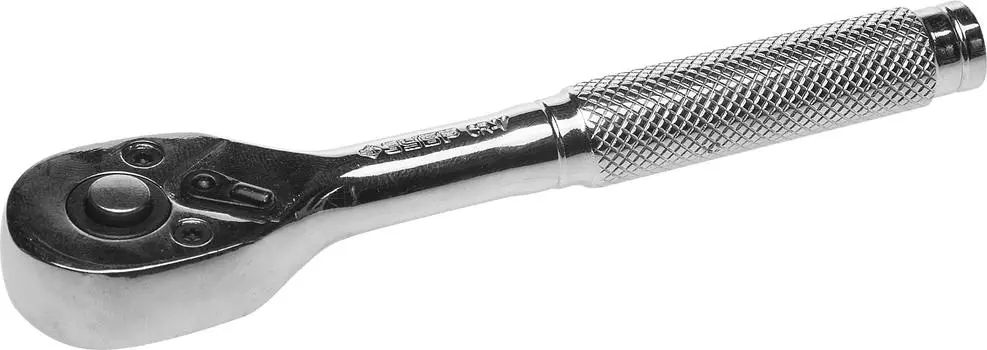 Трещотка для торцовых головок Зубр Мастер 27739-1/4 Сr-V сталь, 72 зубца, цельнометаллическая, 1/4"