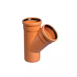 Тройник D110x110х90* поливинилхлорид (рыжий)