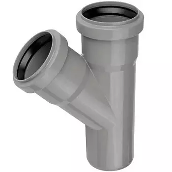 Тройник D32х32х45* полипропилен (серый)