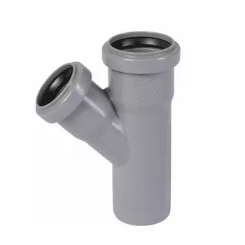 Тройник D40х40х45* полипропилен (серый)