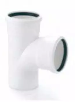 Тройник D50х50х45* полипропилен (белый)