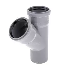 Тройник D75х75х45* полипропилен (серый)