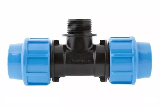 Тройник Джилекс ПНД 32х1" НР, пластик