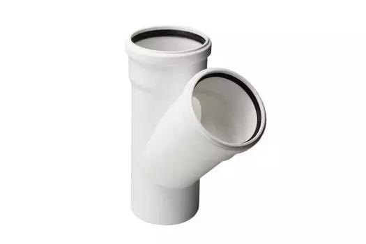 Тройник канализационный Синикон 40х40х45° полипропилен, бесшумный