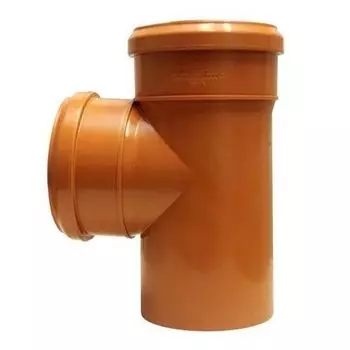 Тройник канализационный Синикон D 110x110х87° поливинилхлорид (рыжий)